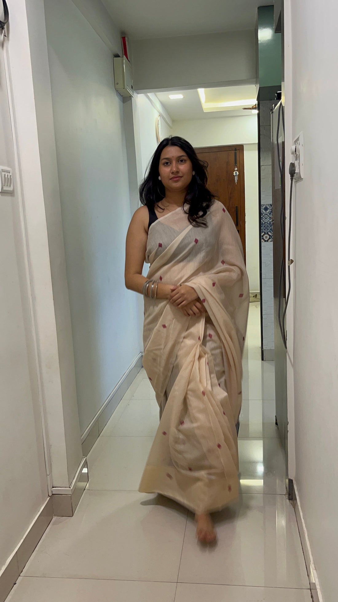 Women with different Indian skin tones wearing sarees in complementary colours to highlight complexion and elegance