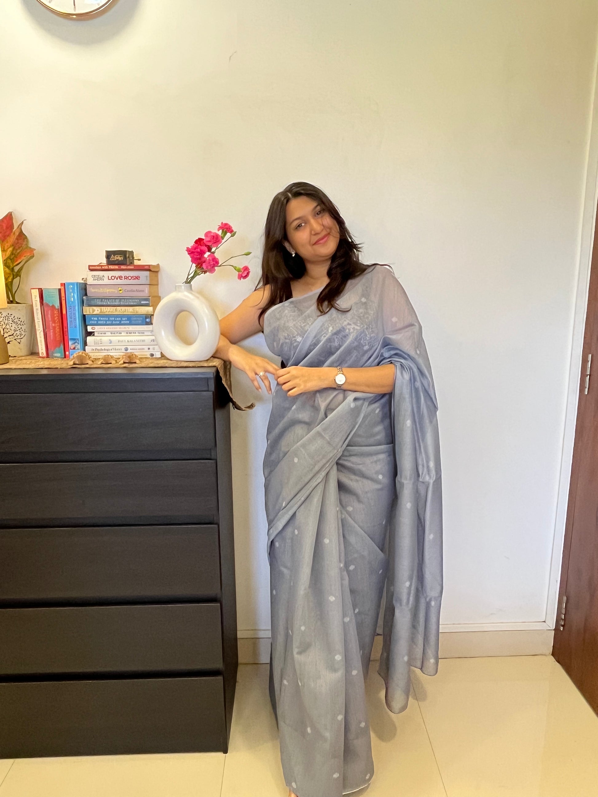 Monochrome Muse Saree ✨
