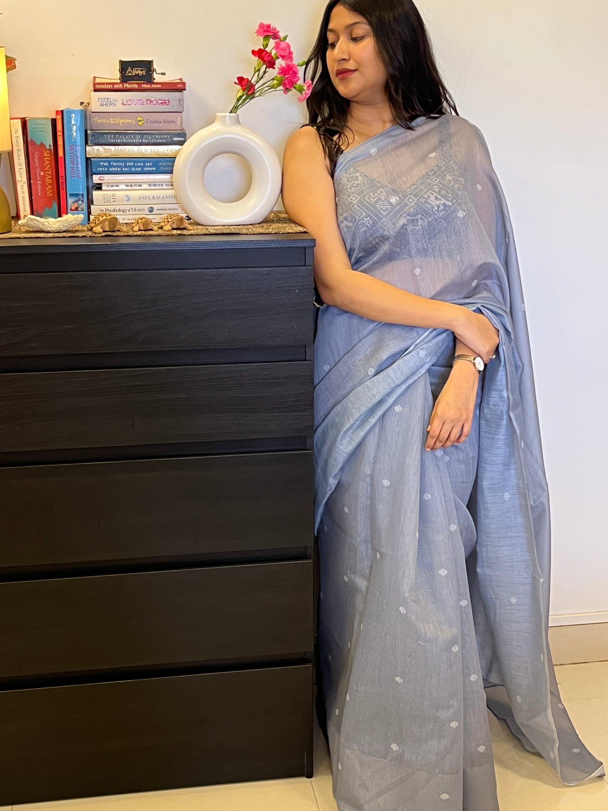 Monochrome Muse Saree ✨