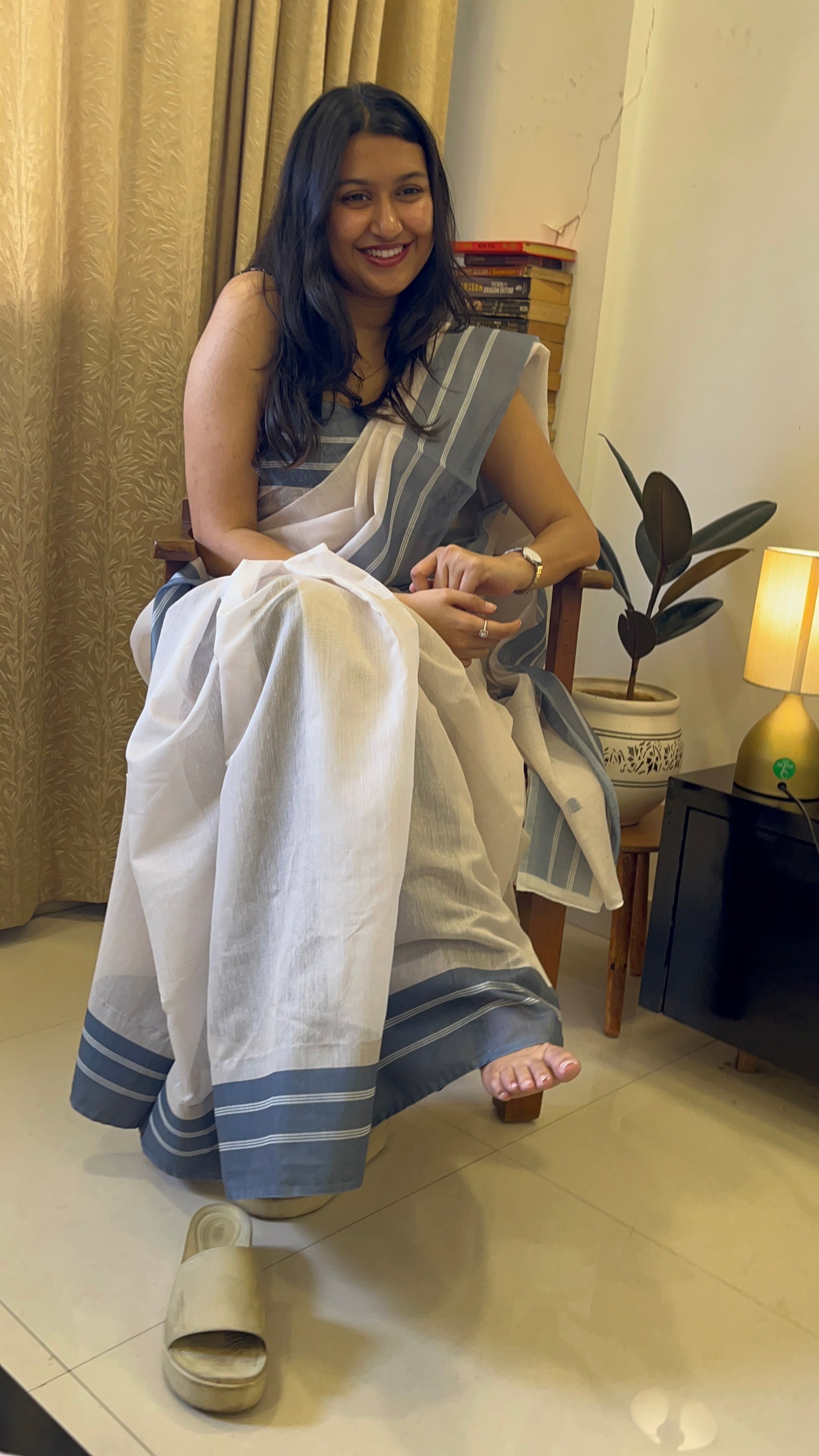 Ivory Calm Saree 😌