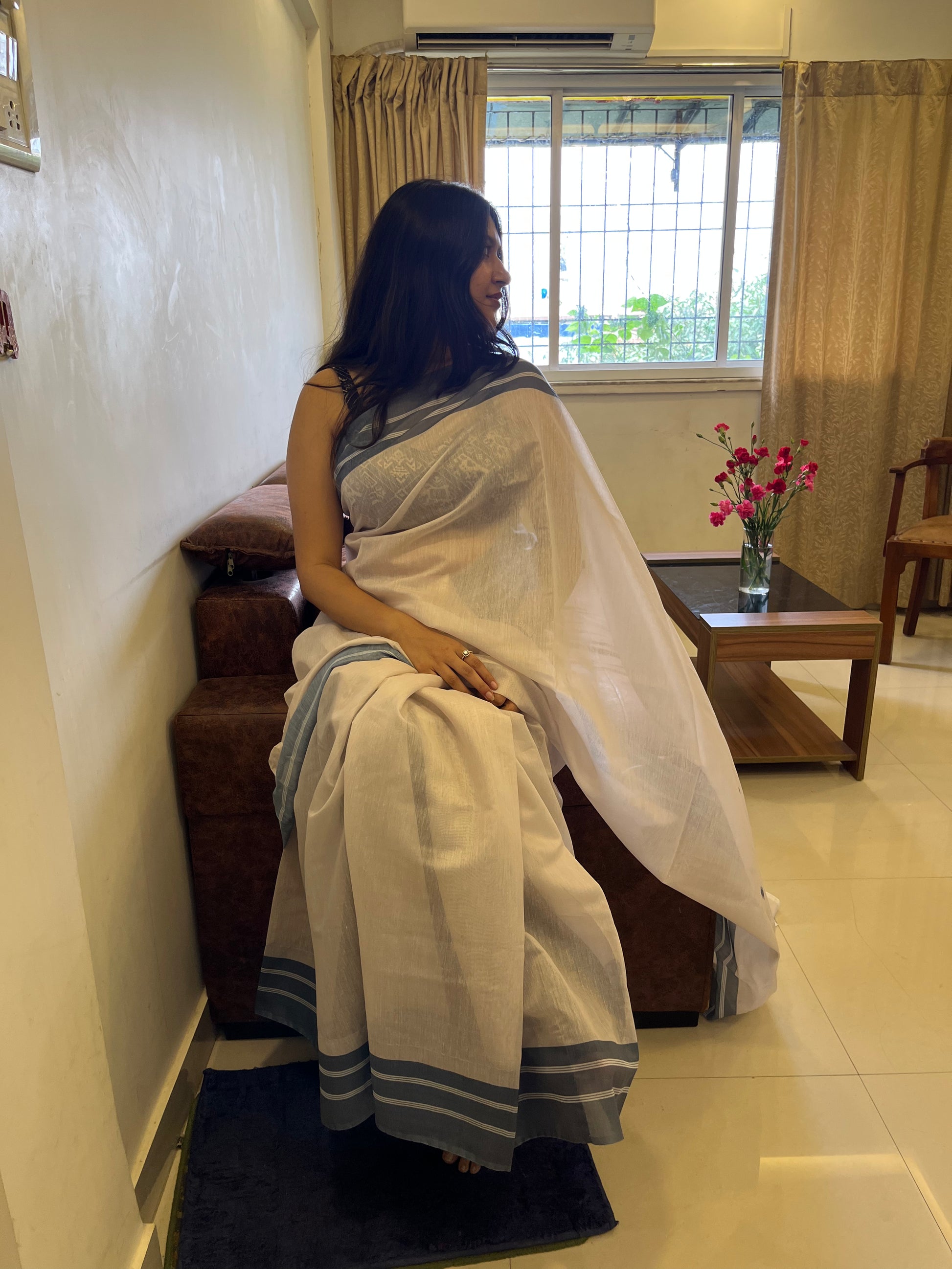 Ivory Calm Saree 😌