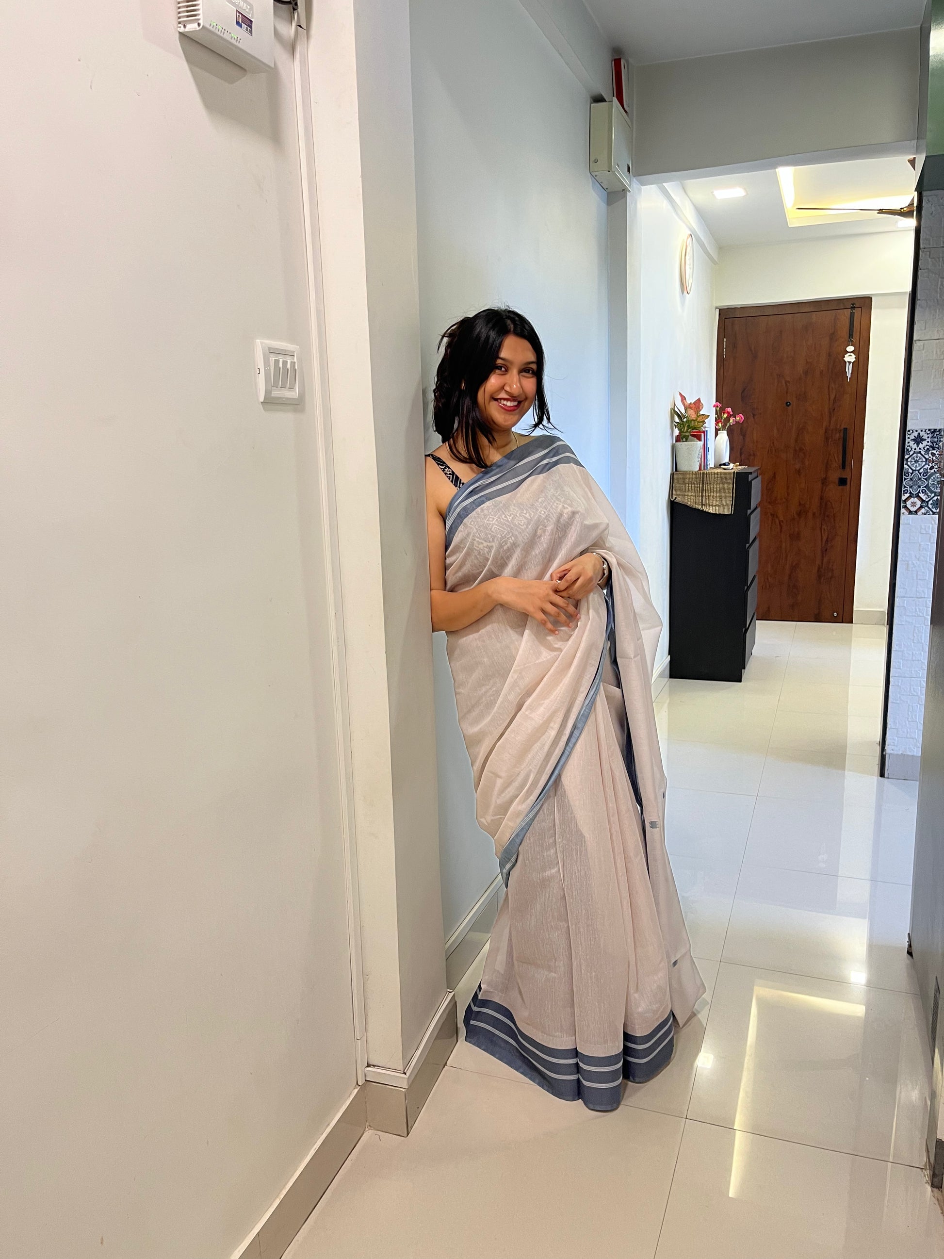 Ivory Calm Saree 😌