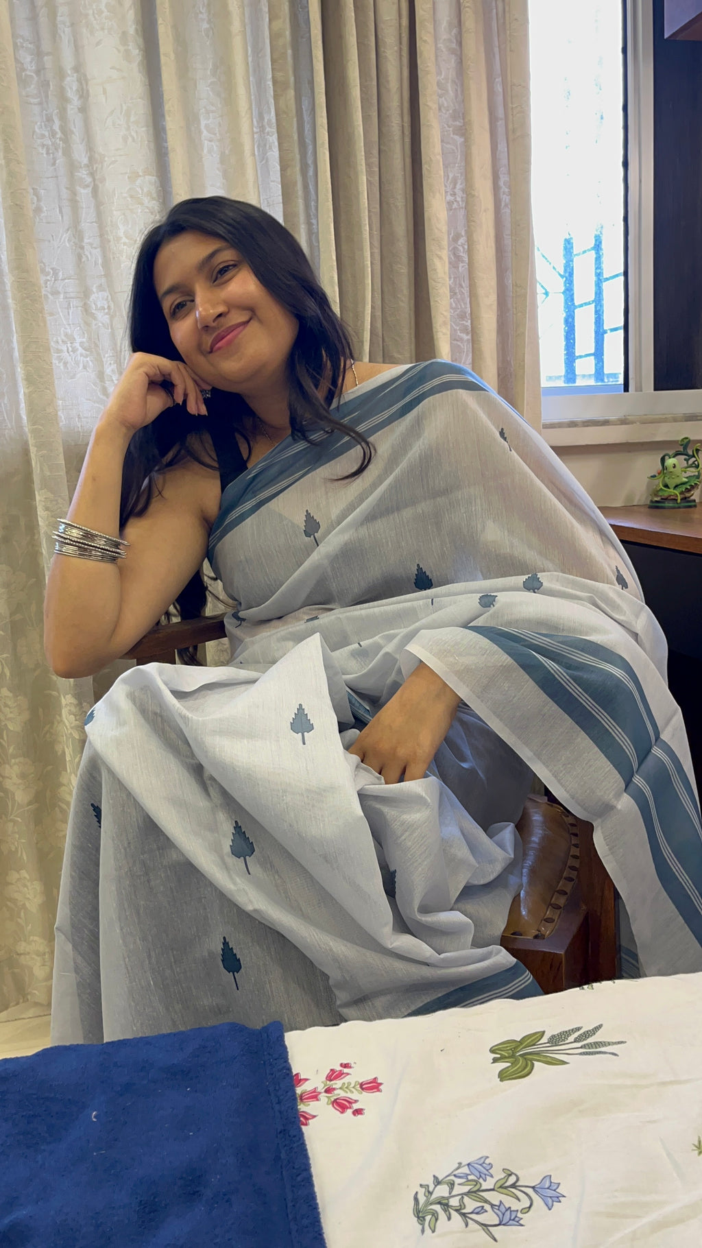 Pine Gray Saree 🌲