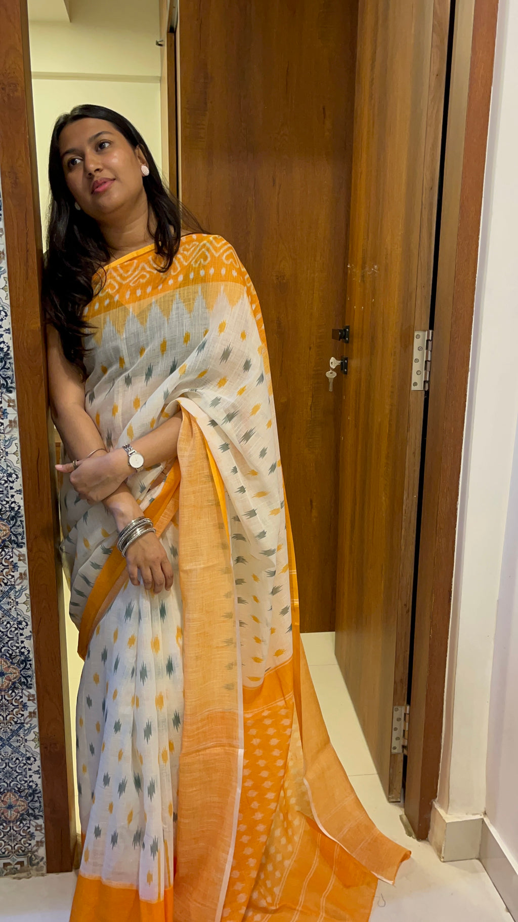 Orange Candy Saree 🍬