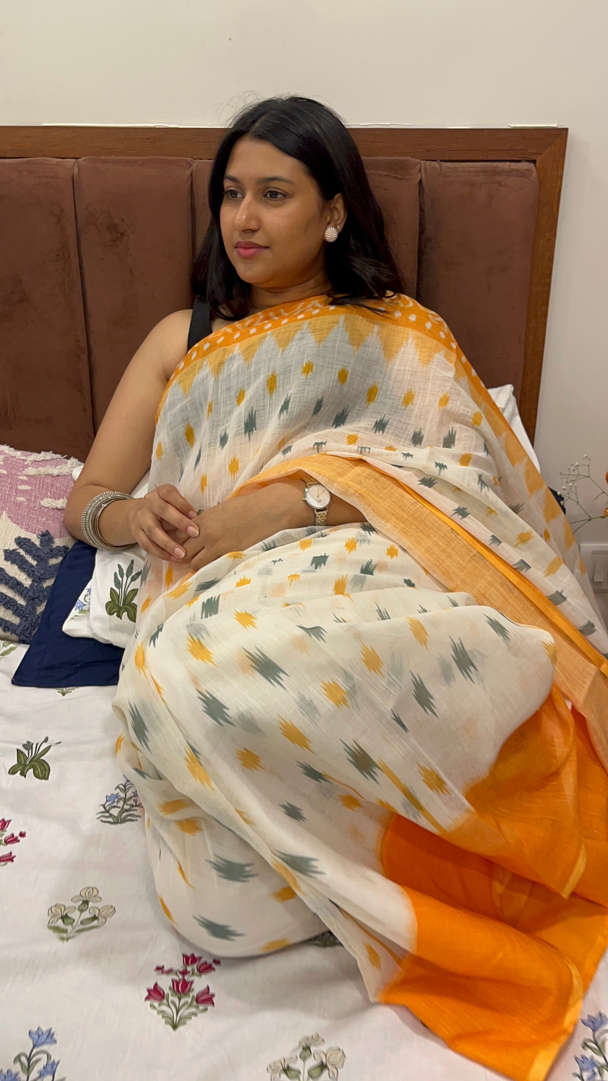 Orange Candy Saree 🍬