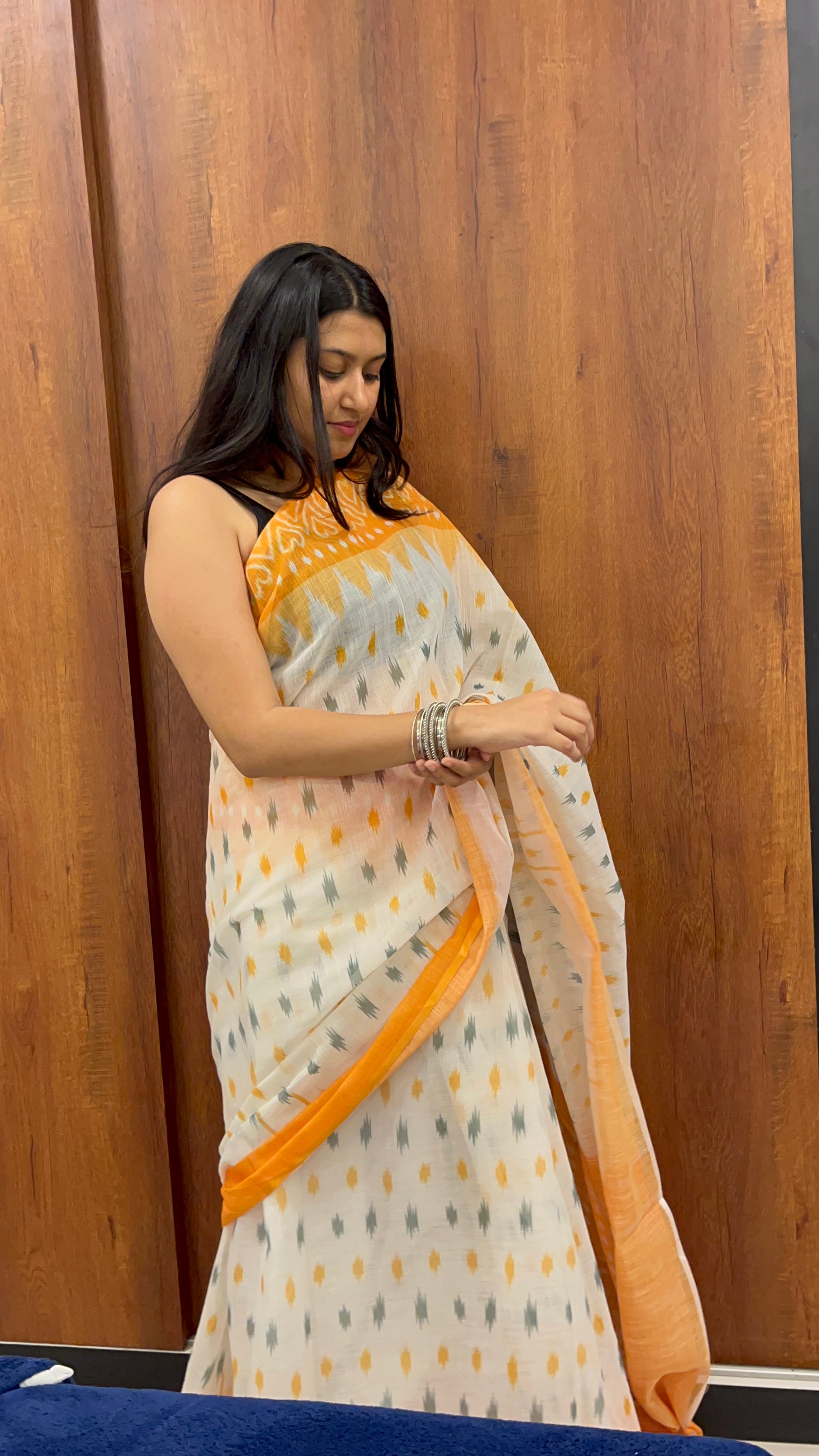 Orange Candy Saree 🍬