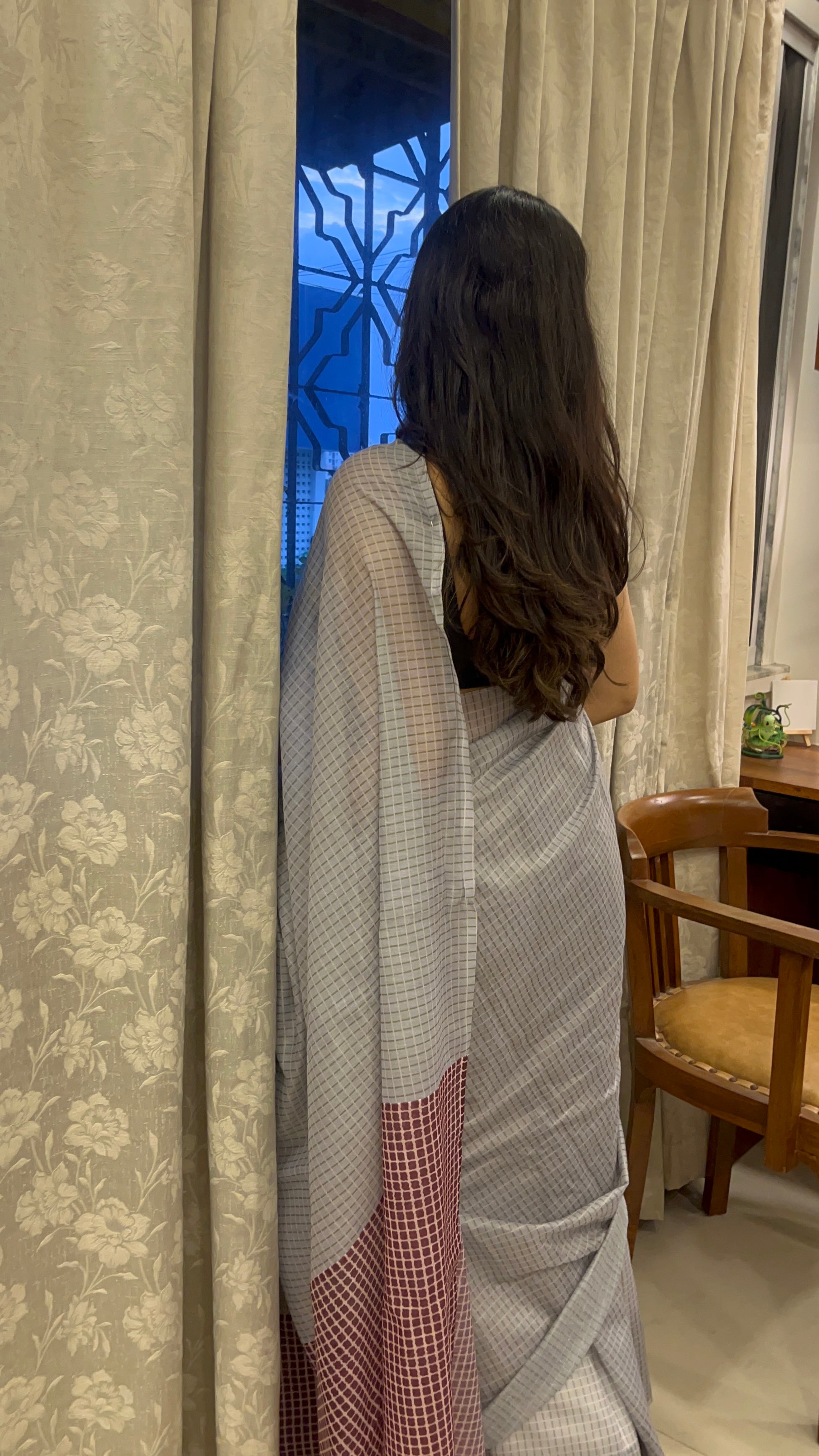 Chequered Saree ⚓