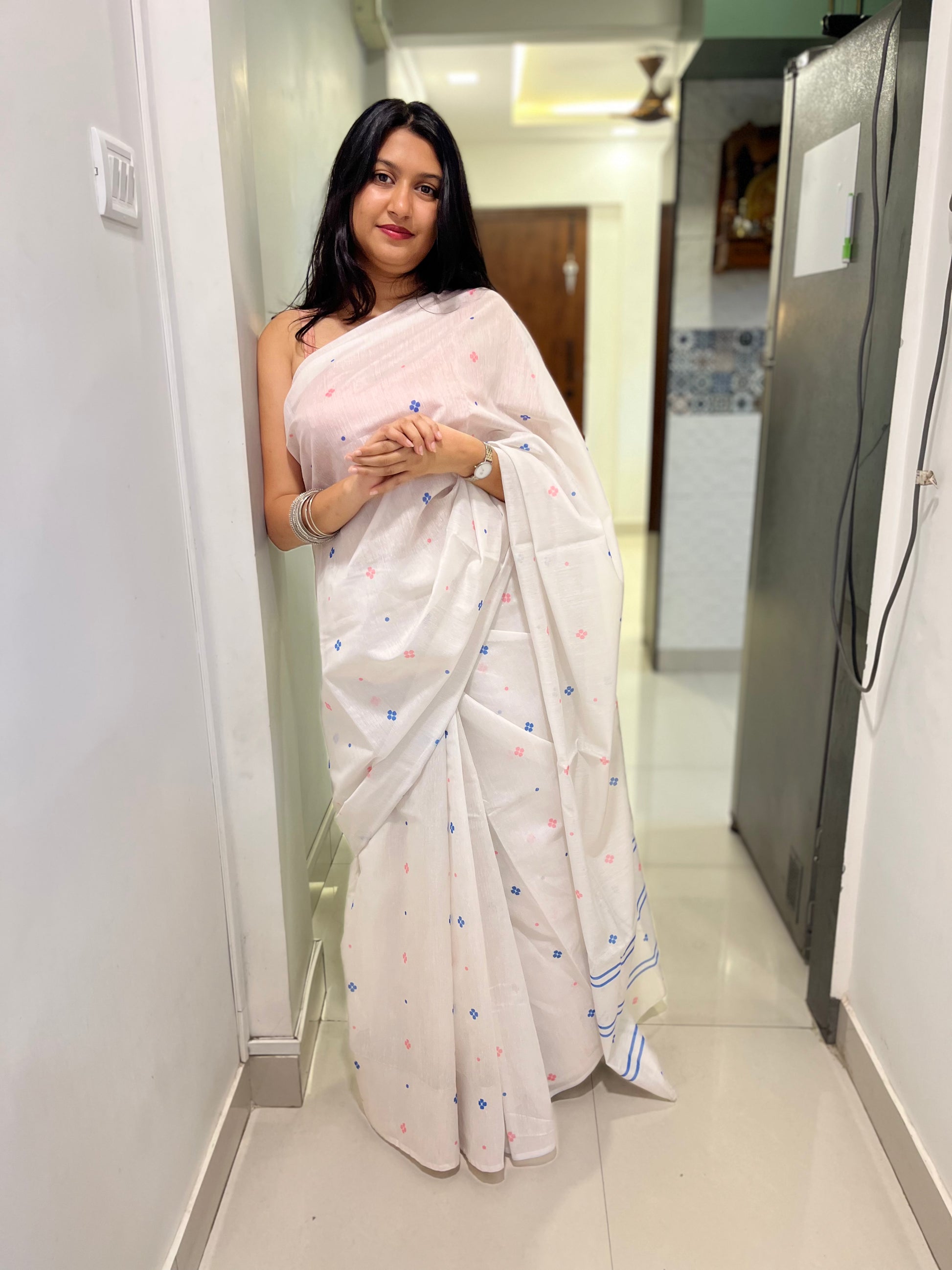 Ivory Garden Saree 🌸