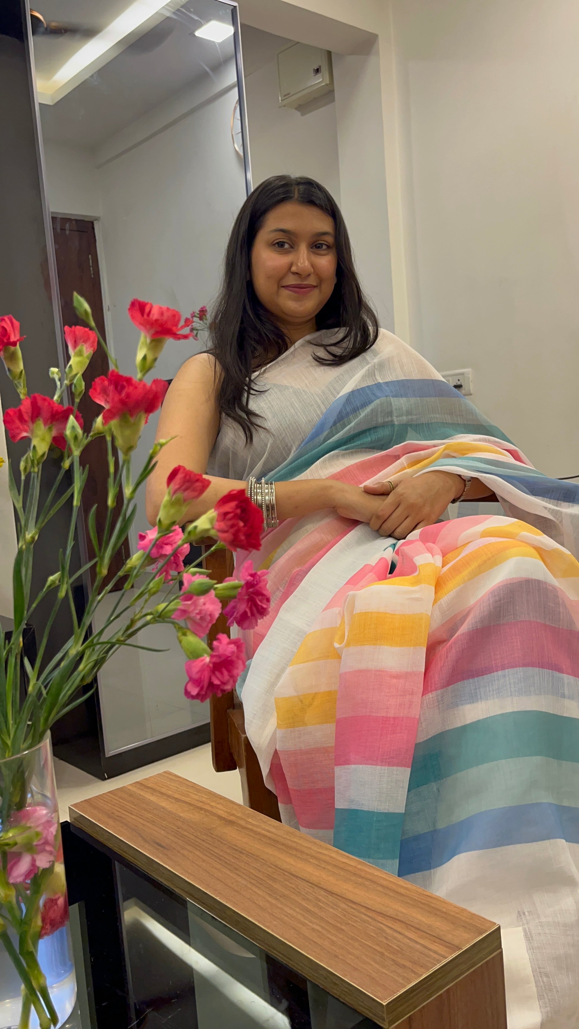 Rainbow Breeze Saree 🌈