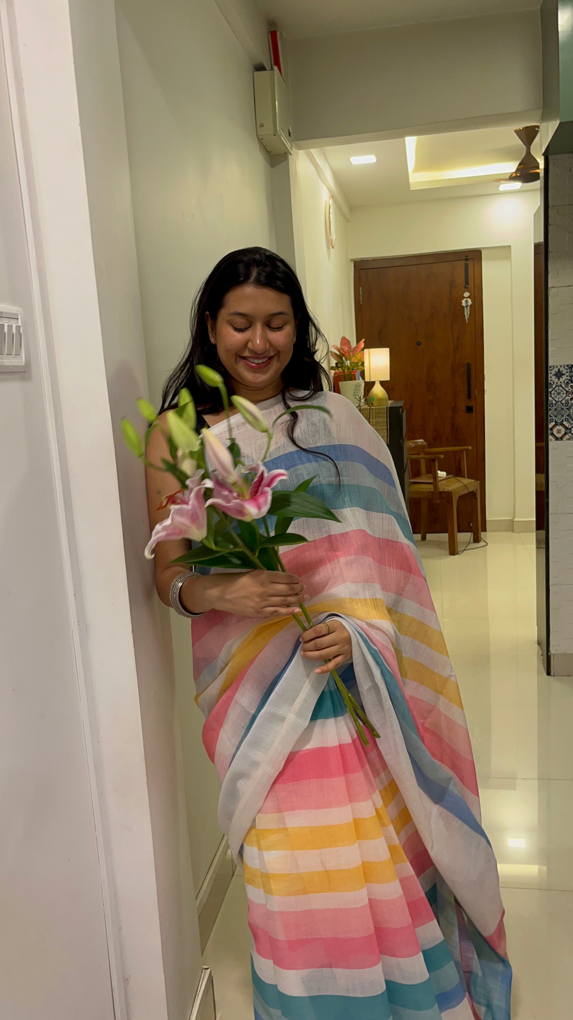 Rainbow Breeze Saree 🌈