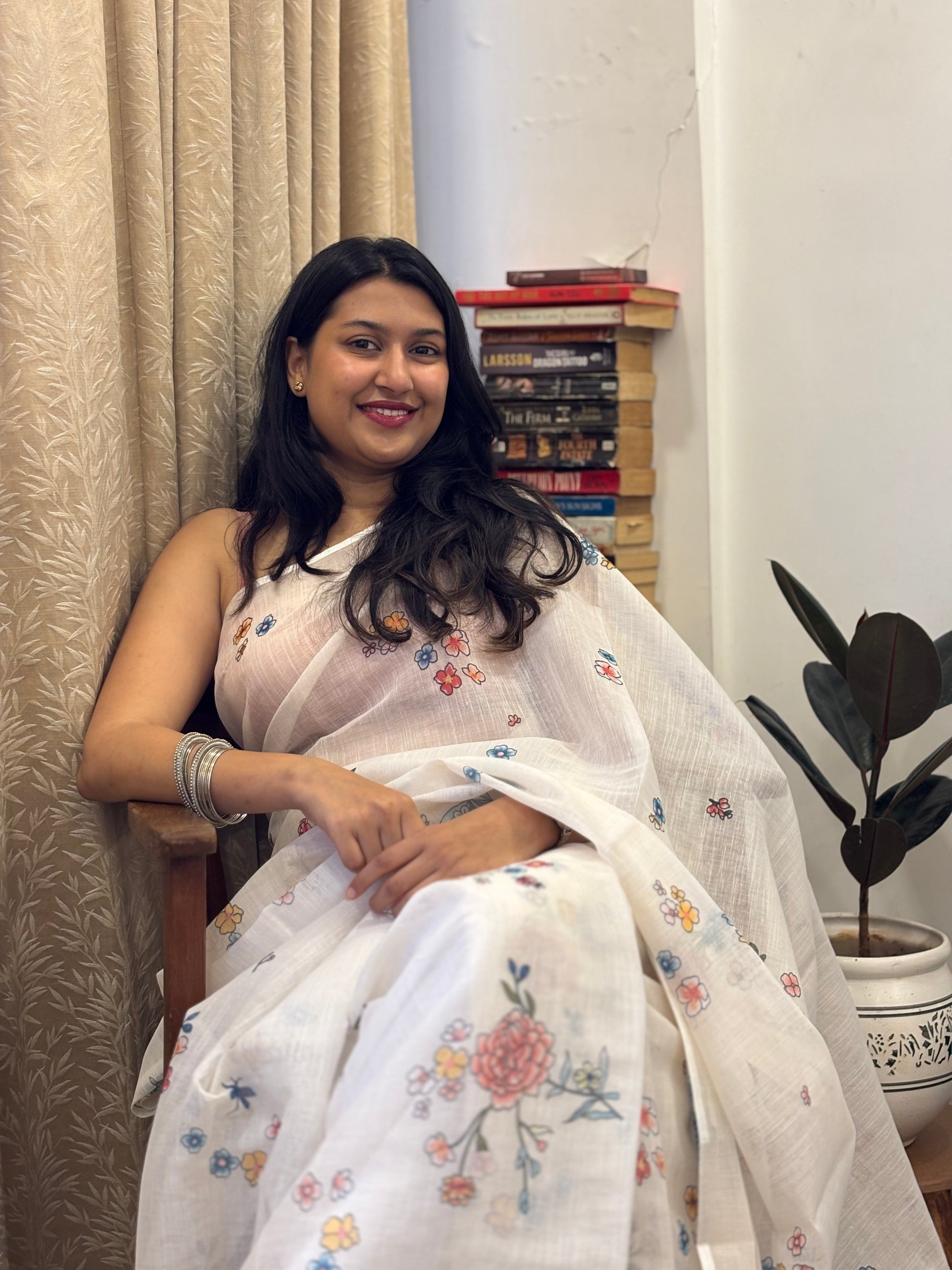 Pastel Bloom Saree 🌷