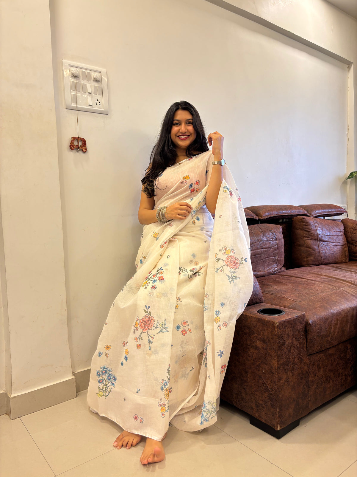 Pastel Bloom Saree 🌷