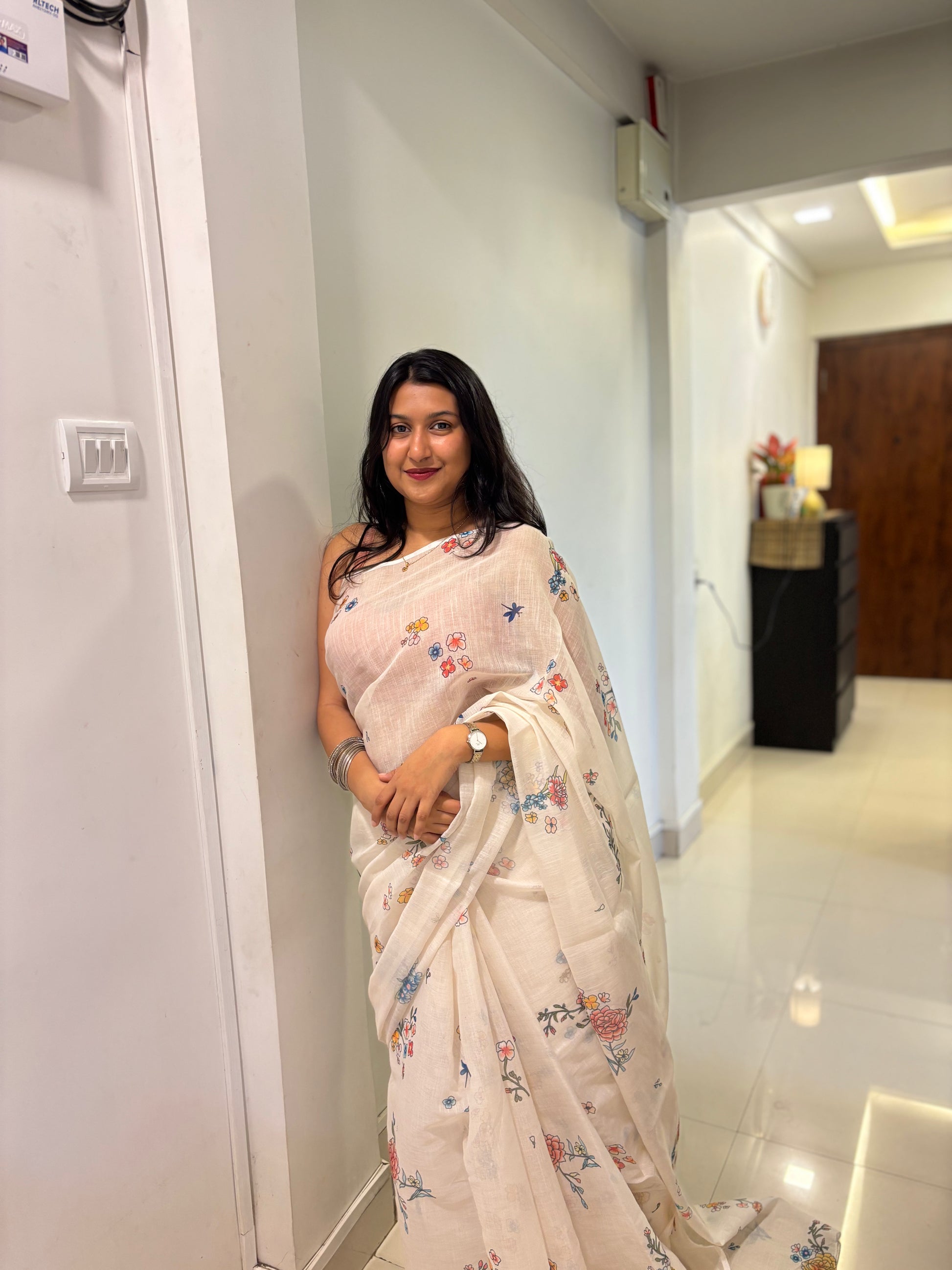 Pastel Bloom Saree 🌷