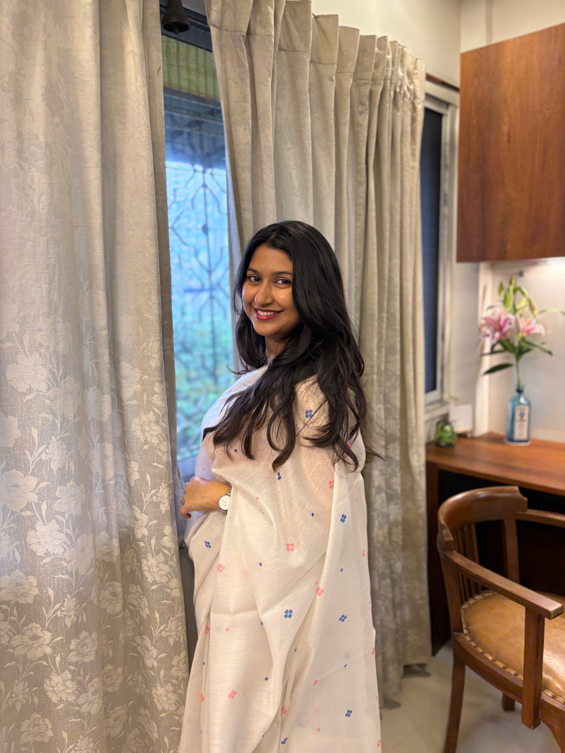 Ivory Garden Saree 🌸