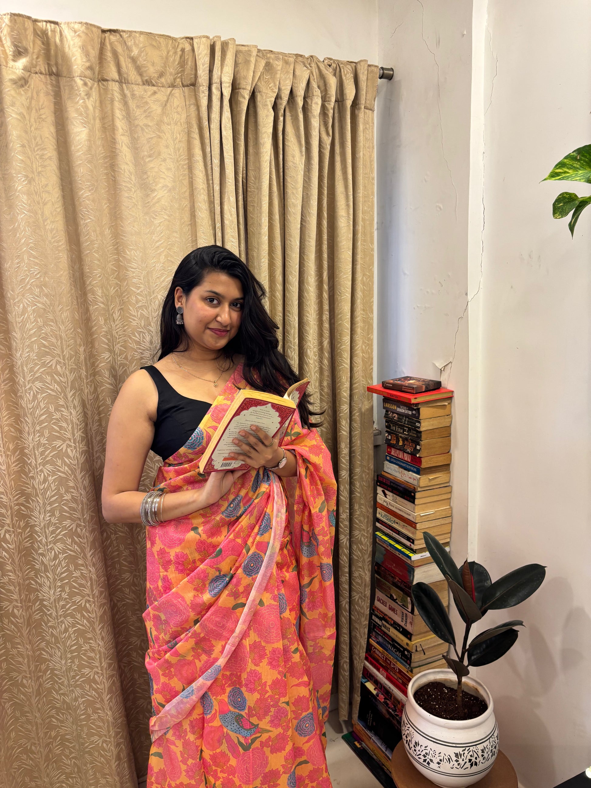 Yellow Jungle Saree 🌲