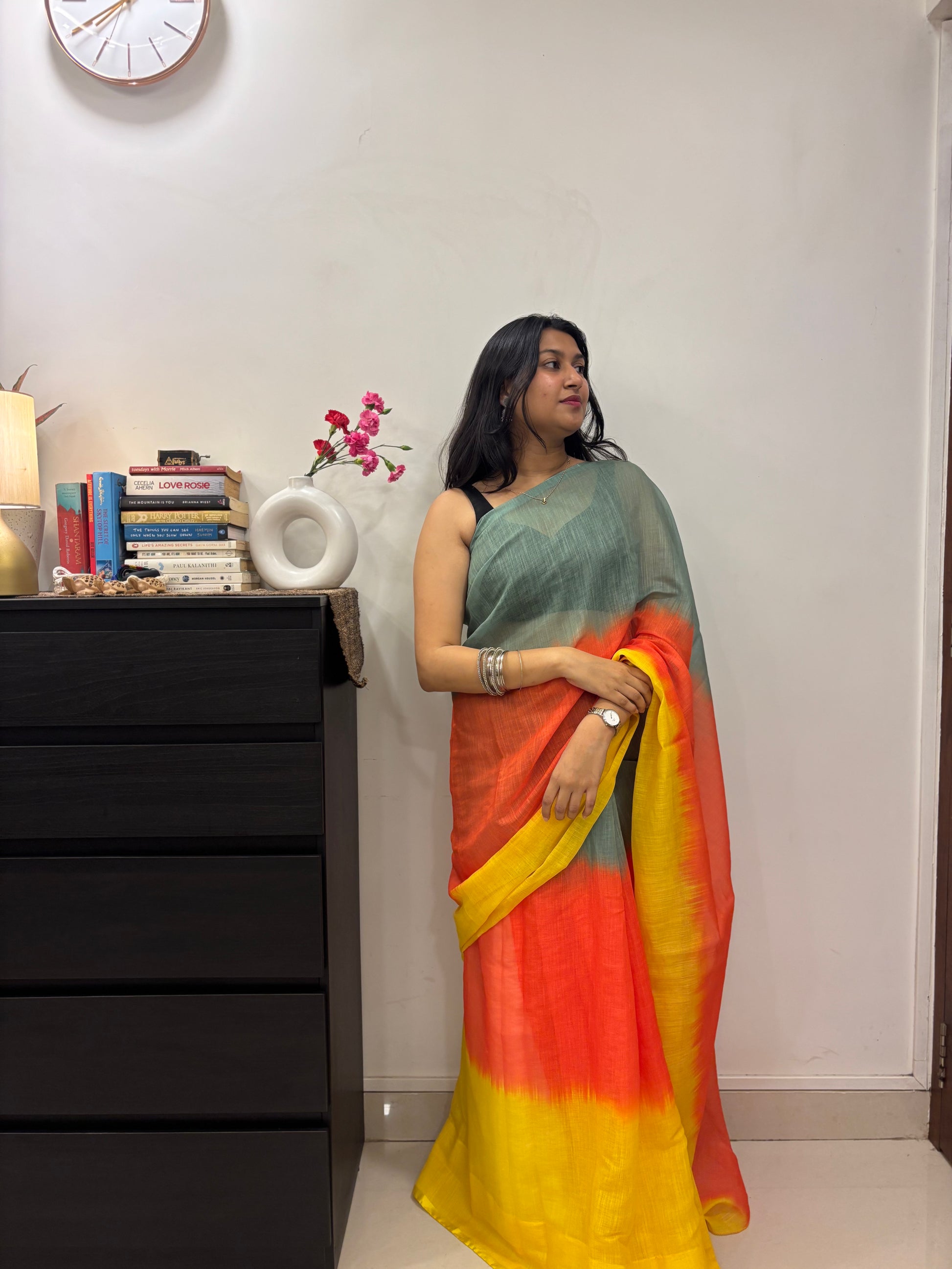 Sunset Glow Saree ☀️