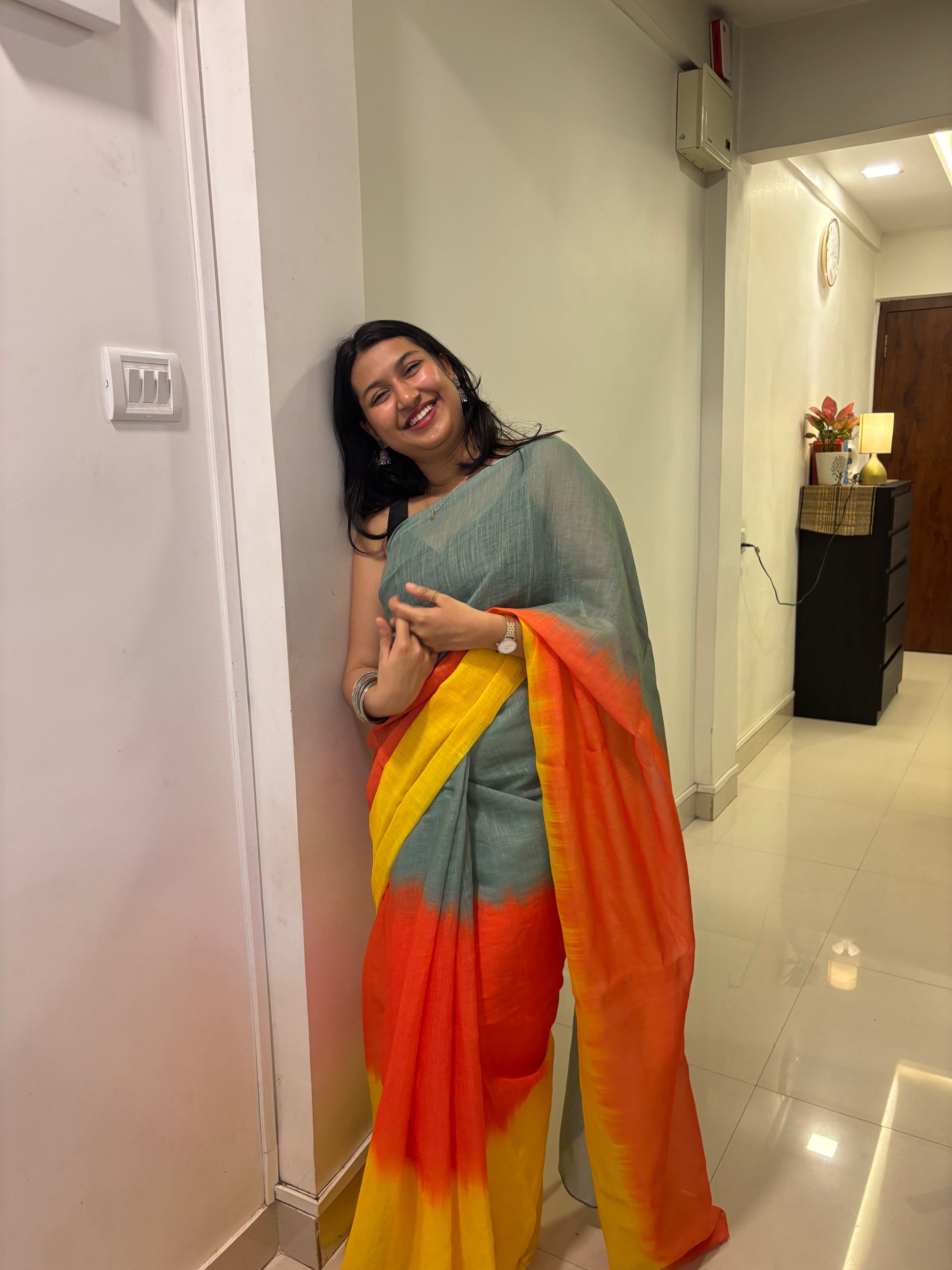 Sunset Glow Saree ☀️