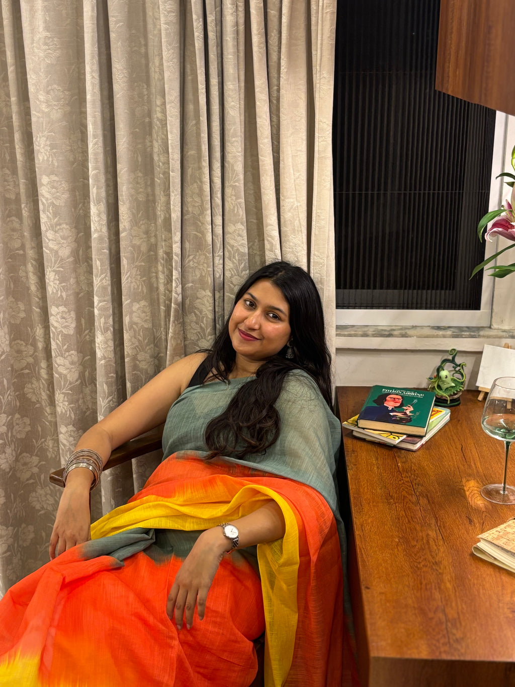 Sunset Glow Saree ☀️