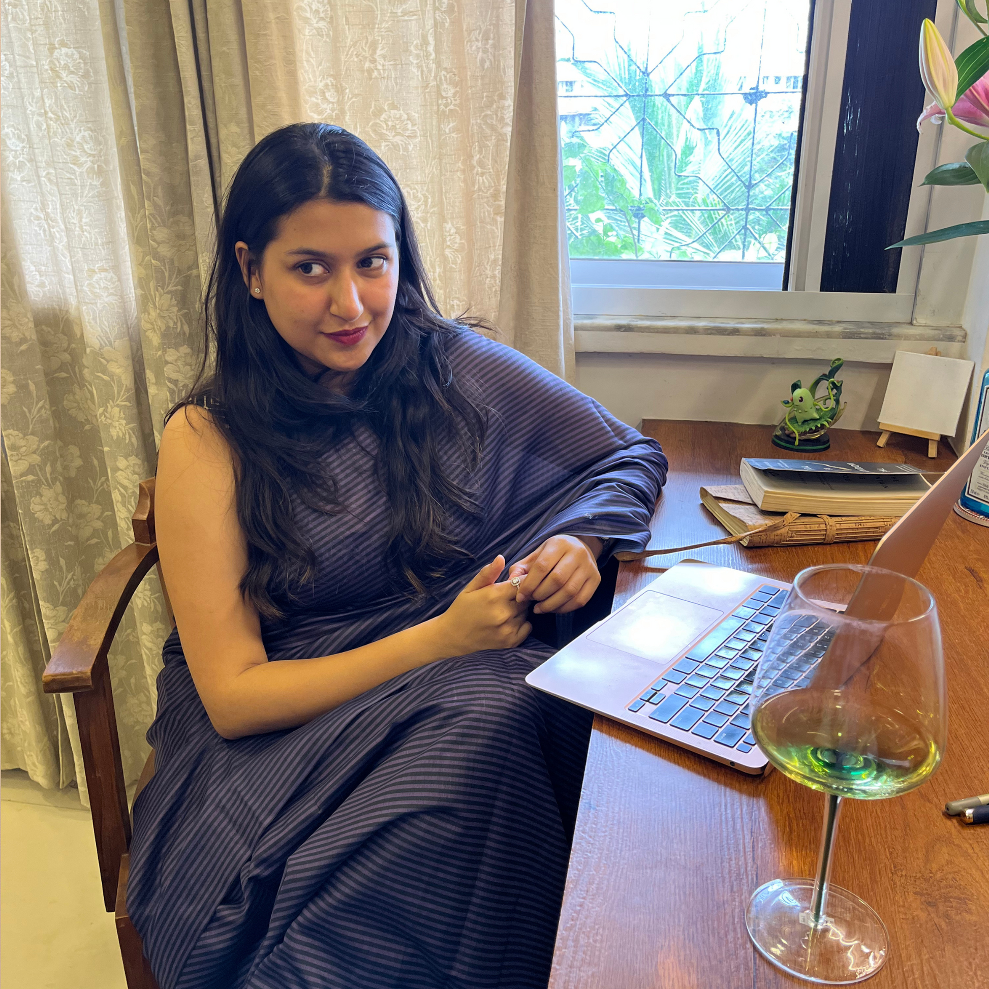 Ink Blue Saree ✒️