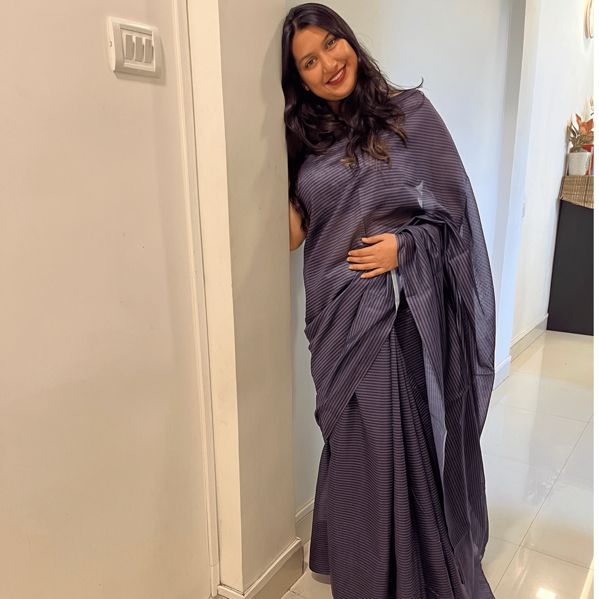 Ink Blue Saree ✒️