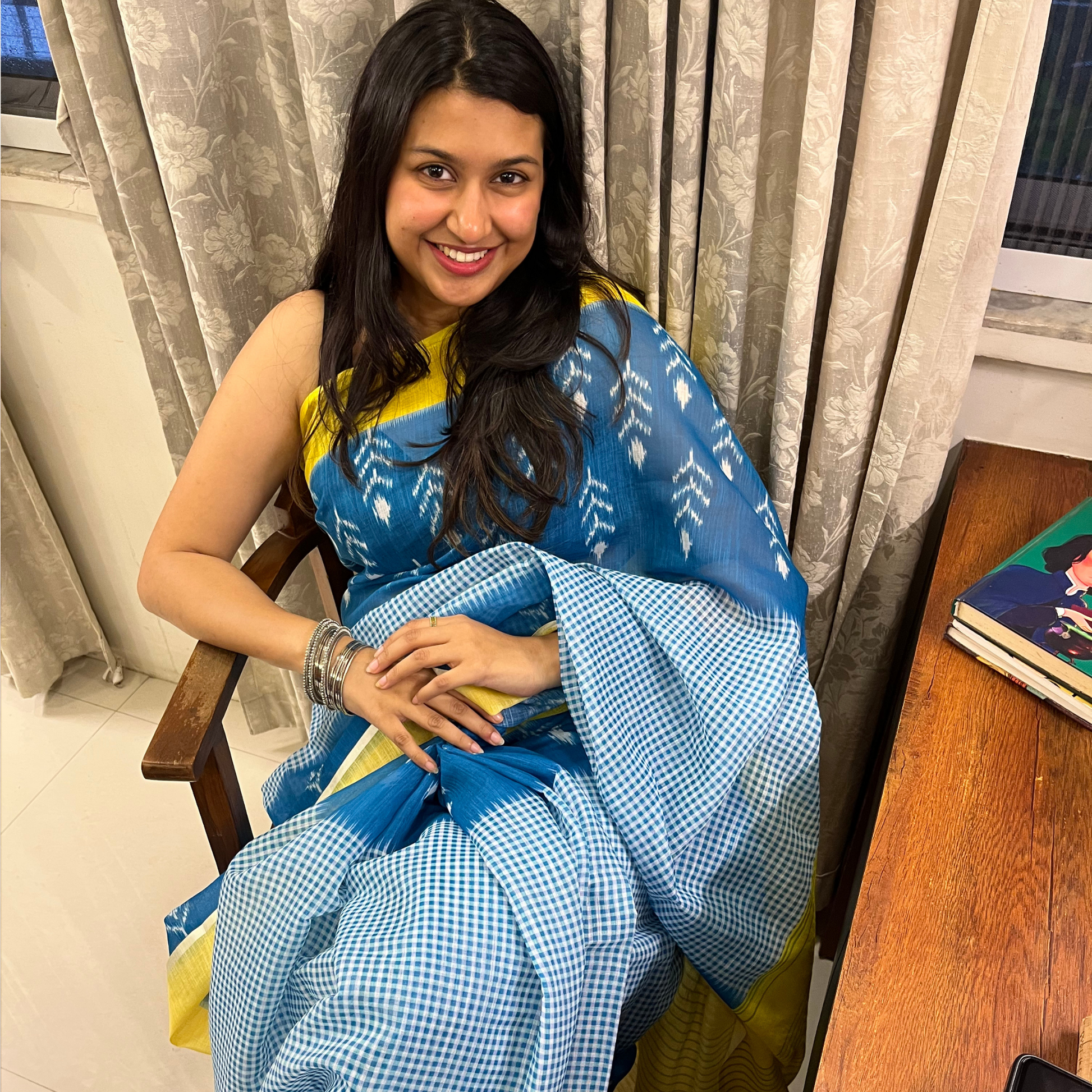 Spanish Blue Saree 💙